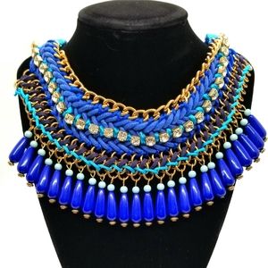Blue and gold necklace